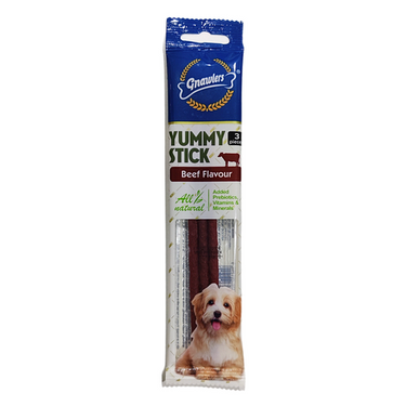 Gnawlers Yummy Meaty Stick For Dogs Beef Flavour ×3pcs (20g)